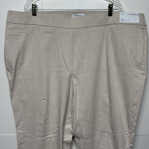 Liz Claiborne NWT Lisa Tan Heather Secretly Slimming Mid Rise Straight Leg Pants - Picture 5 of 11
